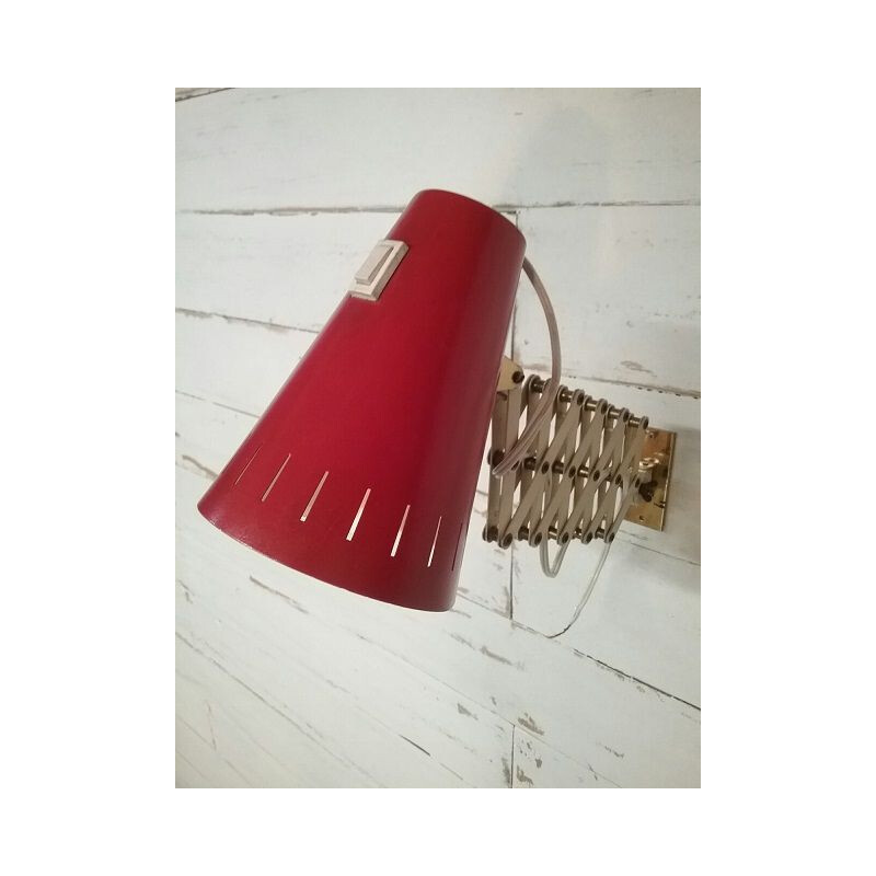 Vintage stretchable accordion wall lamp Lunel 1960