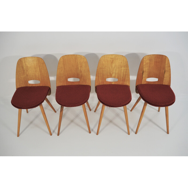 Set of 5 vintage Dining Chairs and table from Tatra, 1960s