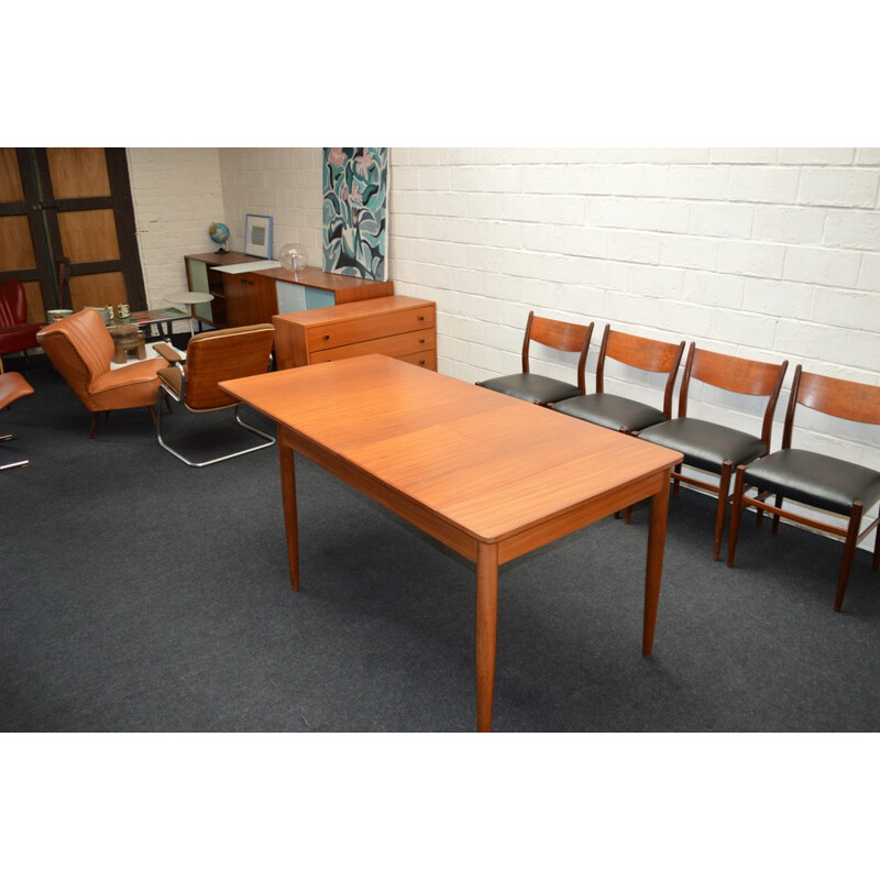 Dining set of a Pastoe extendable table and 4 chairs, Cees BRAAKMAN - 1970s