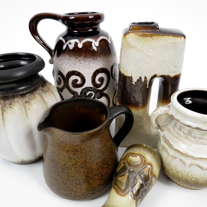 Set di 12 vasi in ceramica vintage