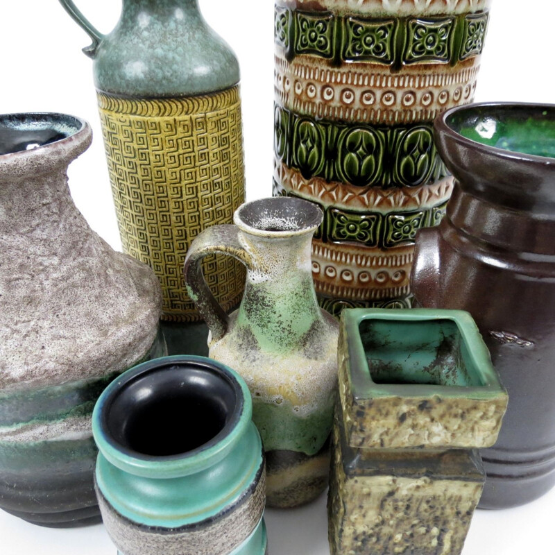 Set of 15 vintage ceramic vases