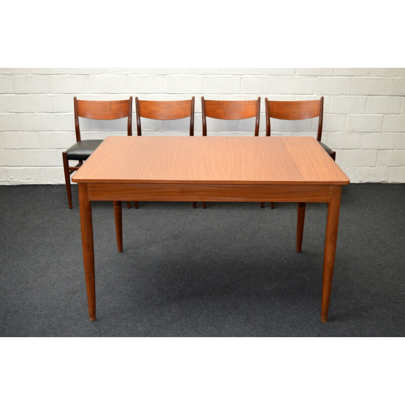 Dining set of a Pastoe extendable table and 4 chairs, Cees BRAAKMAN - 1970s