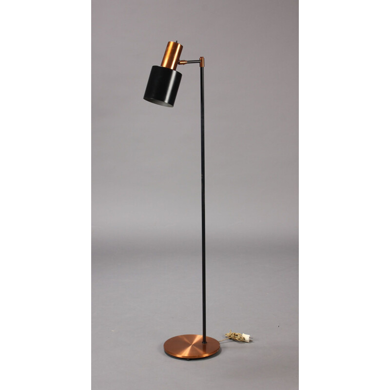 Vintage Studio Floor Lamp by Jo Hammerborg Copper and lacquered metal