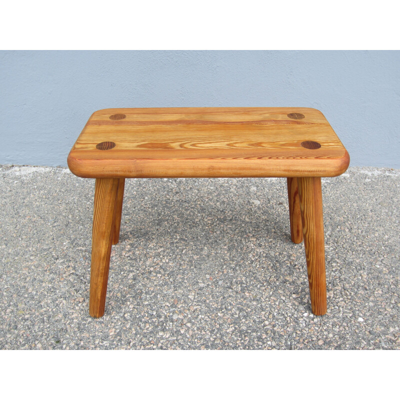 Vintage Scandinavian pine stool