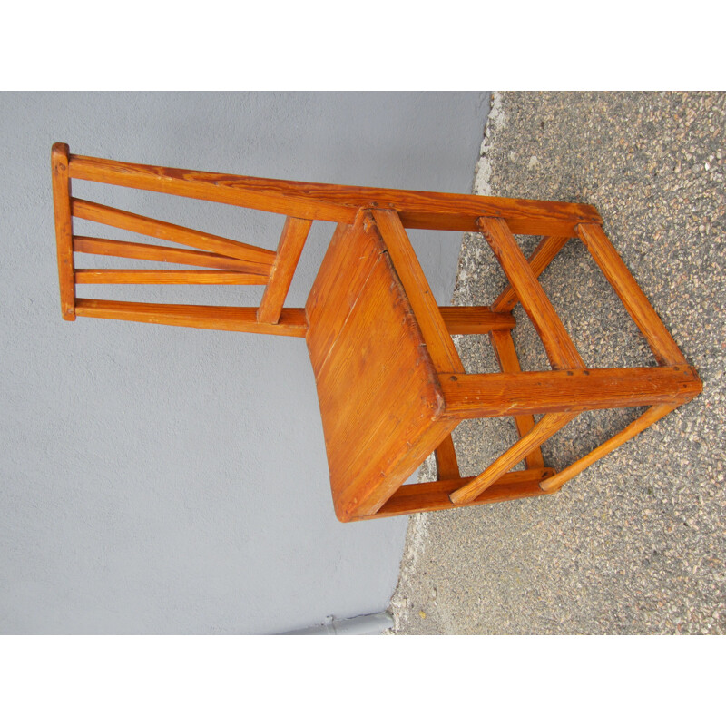 Vintage Scandinavian rustic farm chair XIX th century