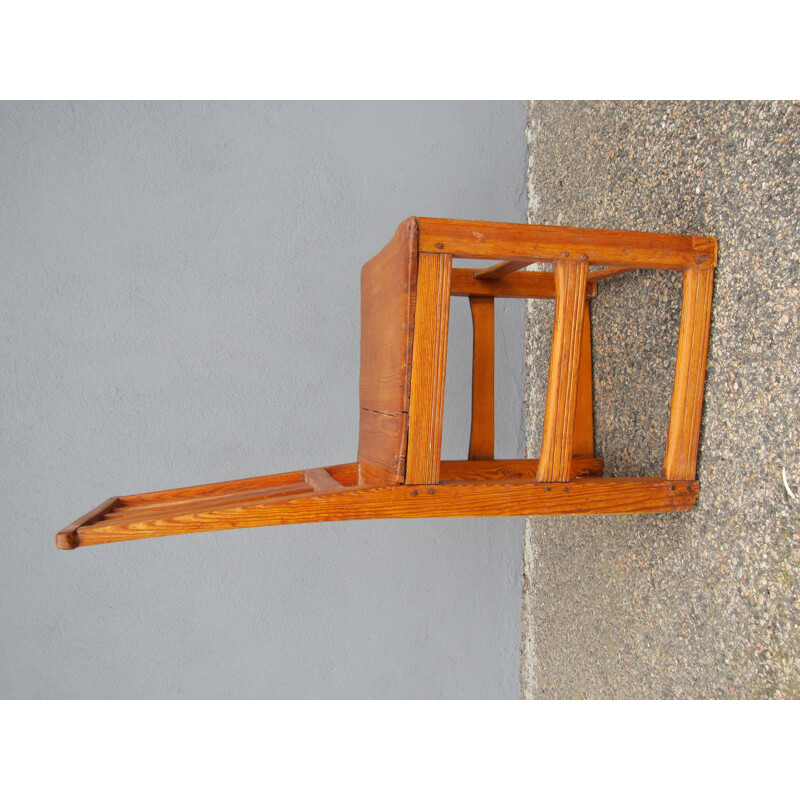Chaise de ferme vintage rustique scandinave XIX ème siècle