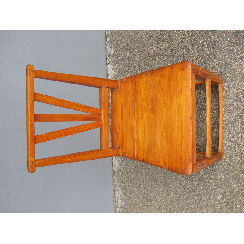 Chaise de ferme vintage rustique scandinave XIX ème siècle