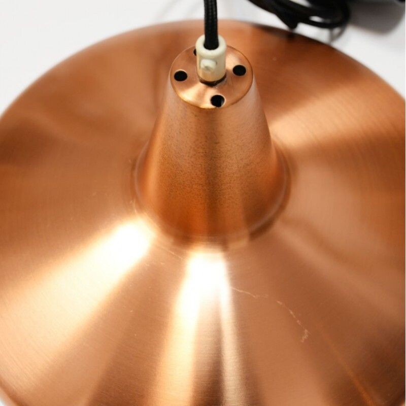 Vintage lamp in copper lacquered Scandinavian 1960s