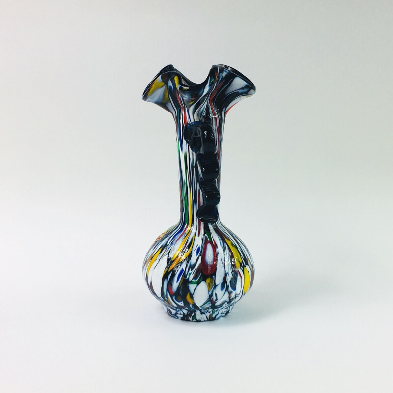 Vintage Murano Glass Vase from Fratelli Toso Italy 1960s