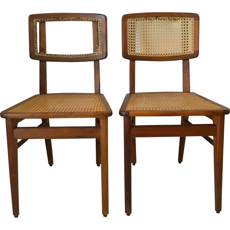 Paire de chaises vintage de Robert et Jacques Perreau 1950