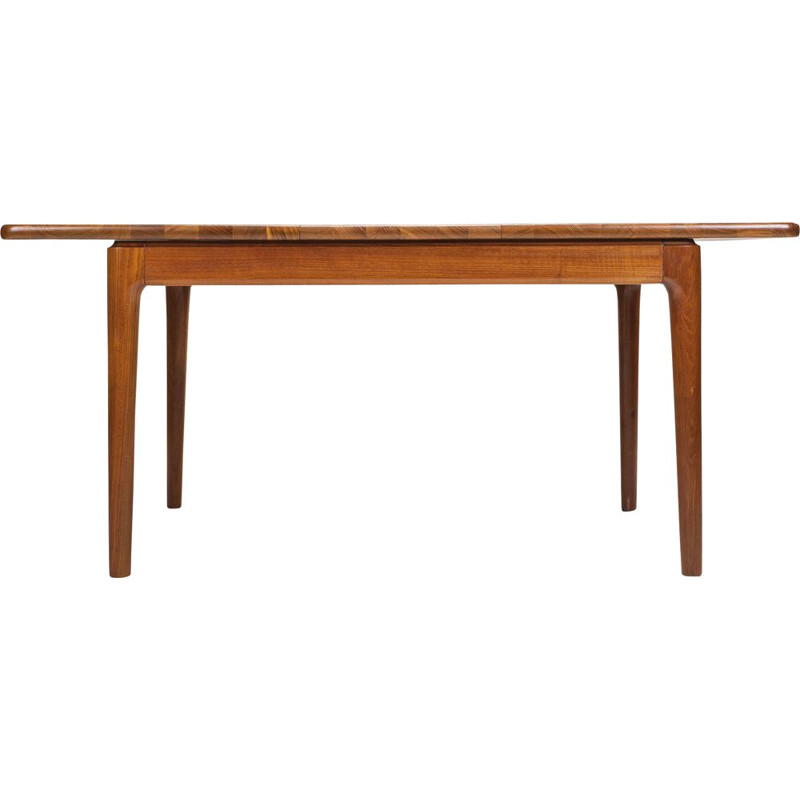 Vintage teak massif folding dining table from Glostrup 1970