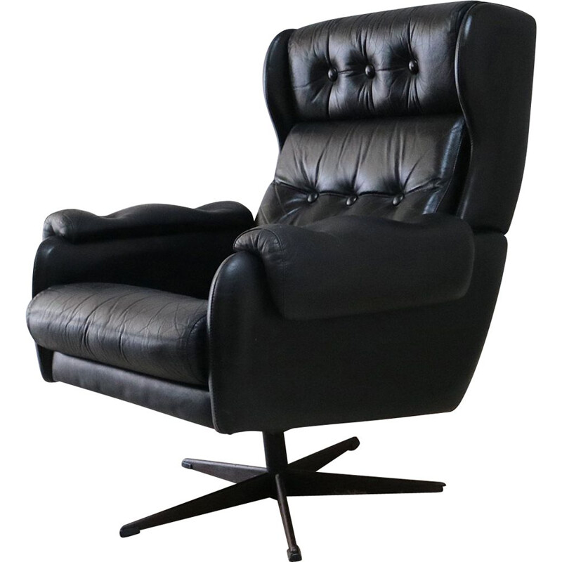 Mid century swivel lounge chair Danish 1960s