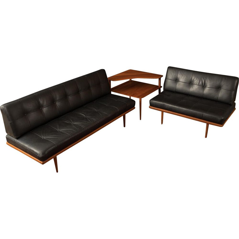 Vintage Minerva sofa combination with matching coffee table by Peter Hvidt & Orla Mølgaard-Nielsen from the 1960s