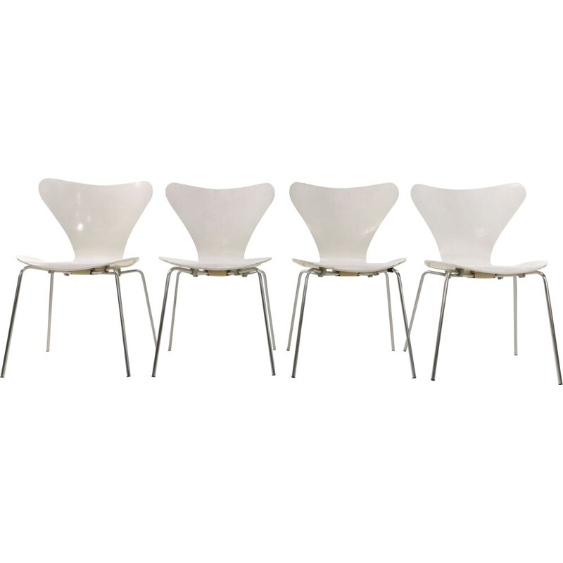 Set of 5 Mid Century Dining Chairs Arne Jacobsen For Fritz Hansen 1968