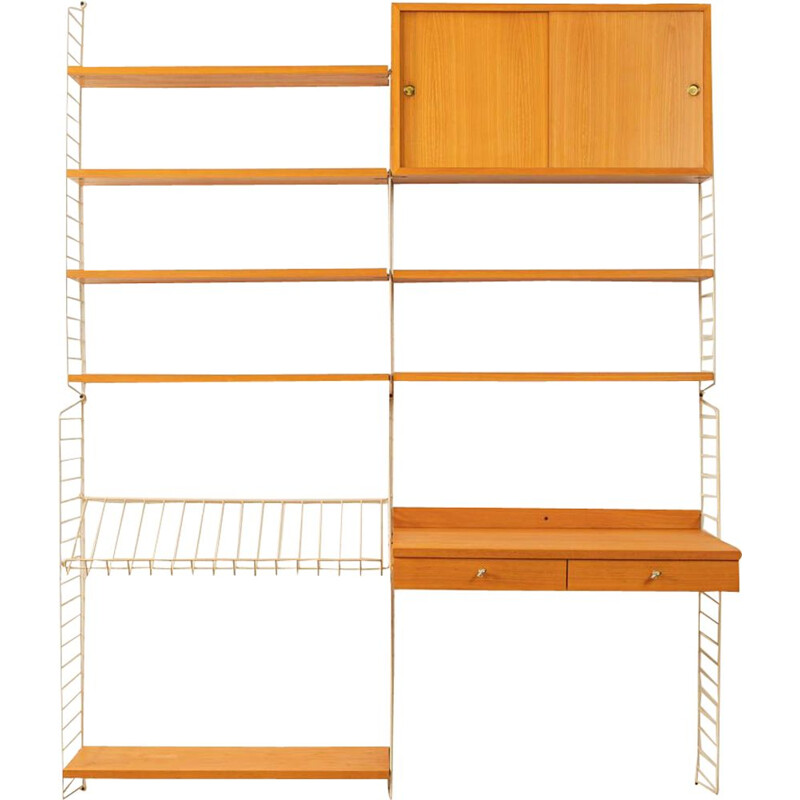 Vintage String wall unit metal  by Nils Strinning 1949