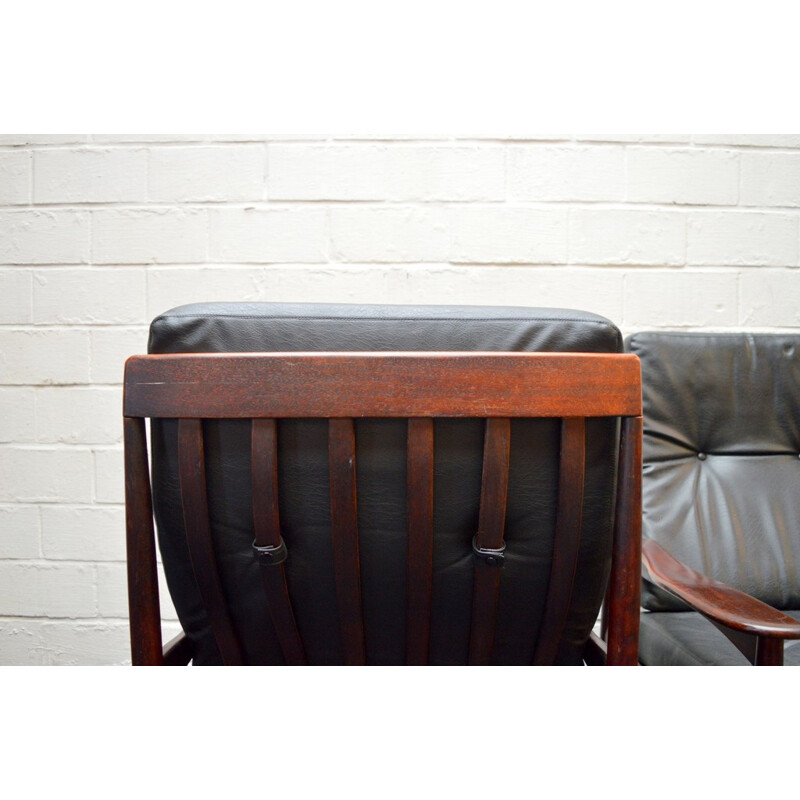 Pair of rosewood Scandinavian armchairs - 1960s
