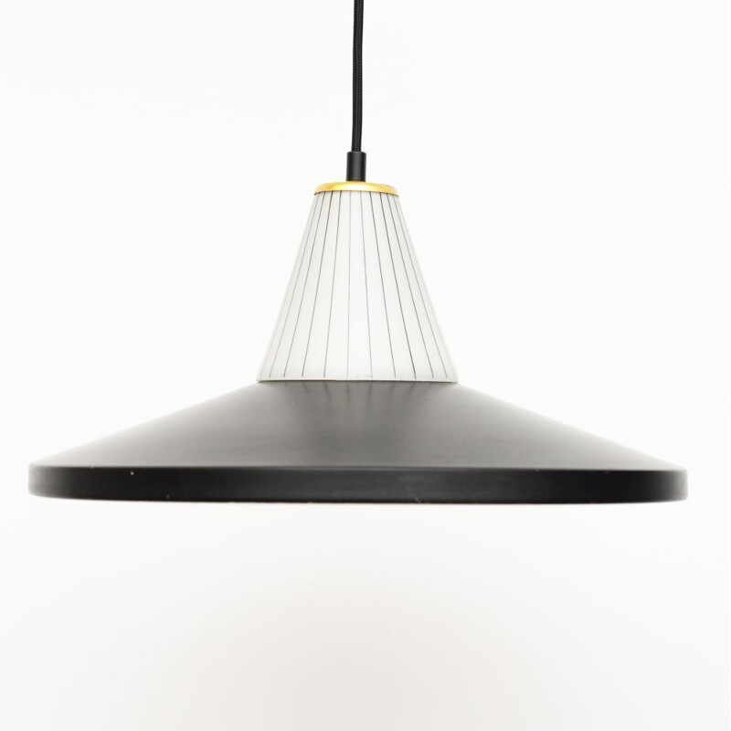 Vintage pendant lamp in black,Scandinavian  1950s