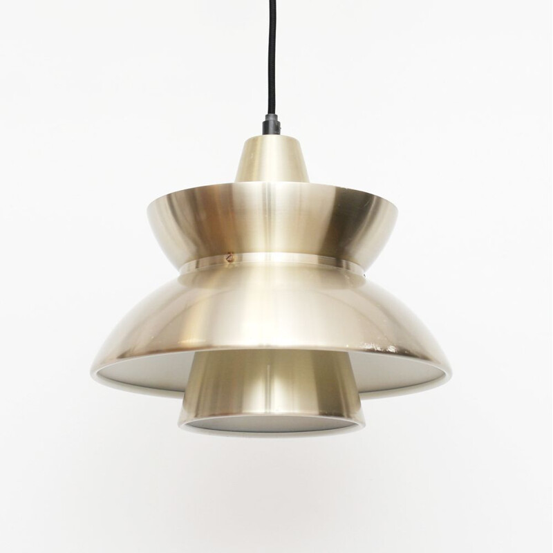 Vintage brass Søværnspendel pendant by Jorn Utzon for Nordisk Solar, 1960s