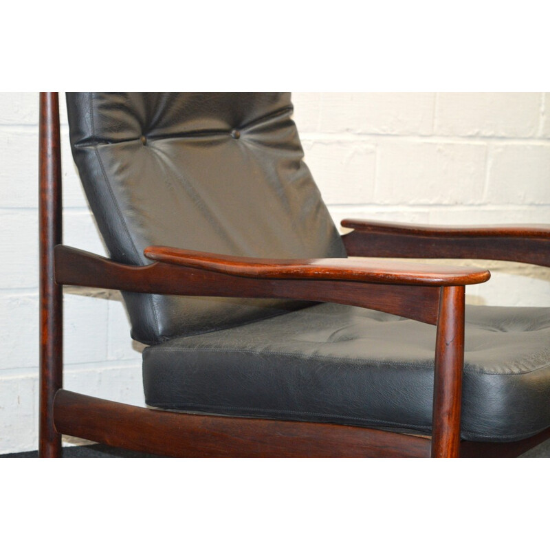 Pair of rosewood Scandinavian armchairs - 1960s