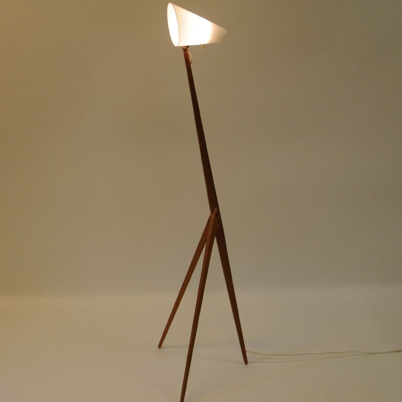 Giraffe Floorlamp by Uno & Östen Kristiansson for Luxus, Sweden 1950s