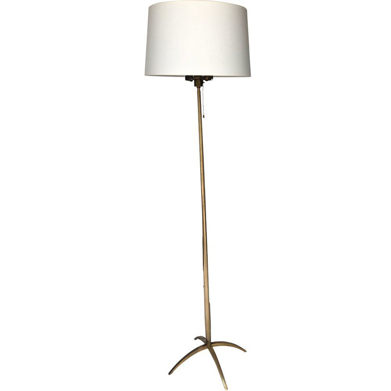 Vintage gilt bronze floor lamp 1950