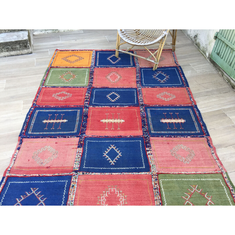Vintage carpet Kilim Berber 1970