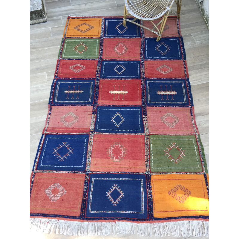 Tapis vintage Kilim  Berbère 1970