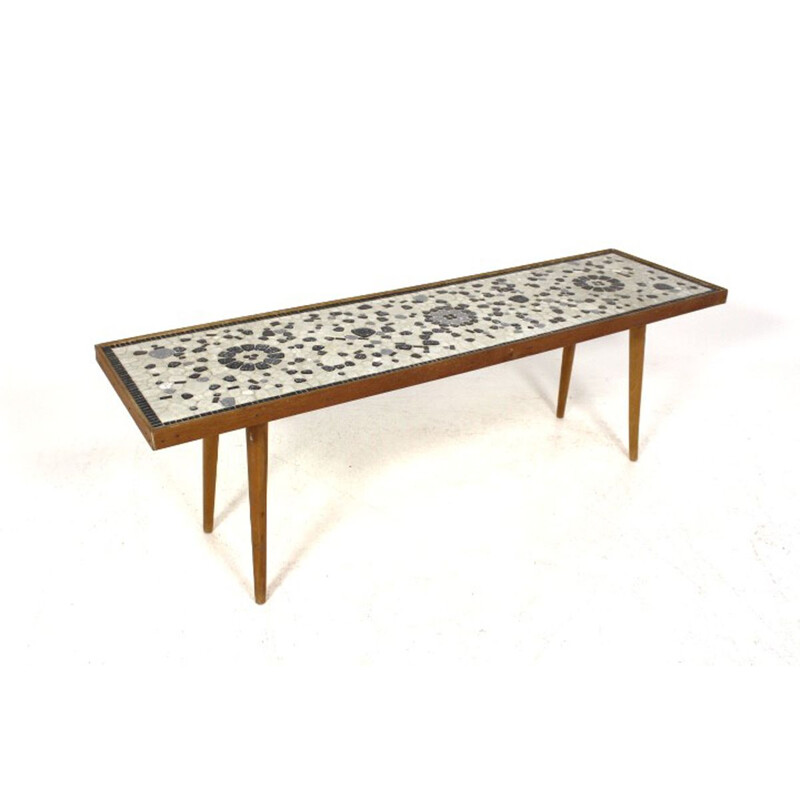 Vintage mosaic coffee table, Sweden, 1950