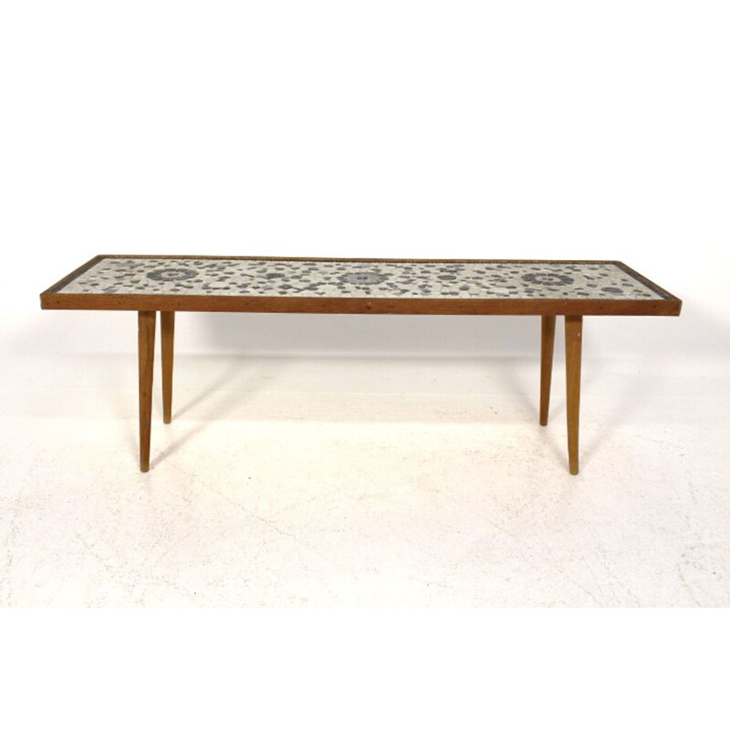 Vintage mosaic coffee table, Sweden, 1950