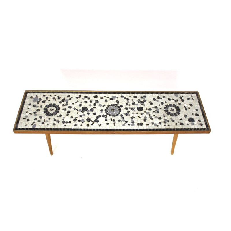 Vintage mosaic coffee table, Sweden, 1950