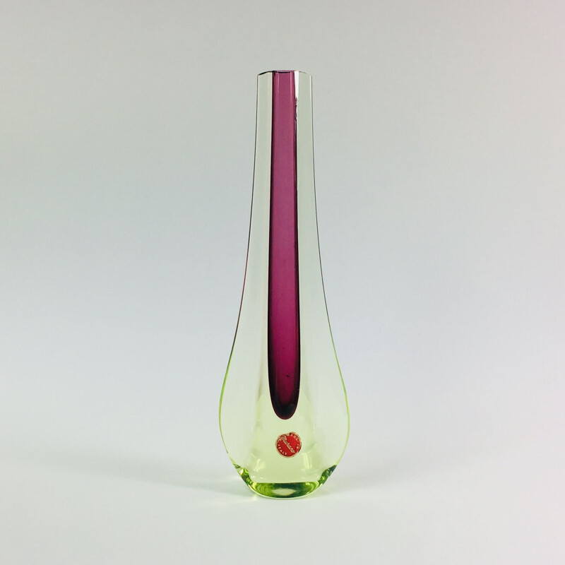 Vintage Murano Glass Vase by Flavio Poli for Seguso, 1960s