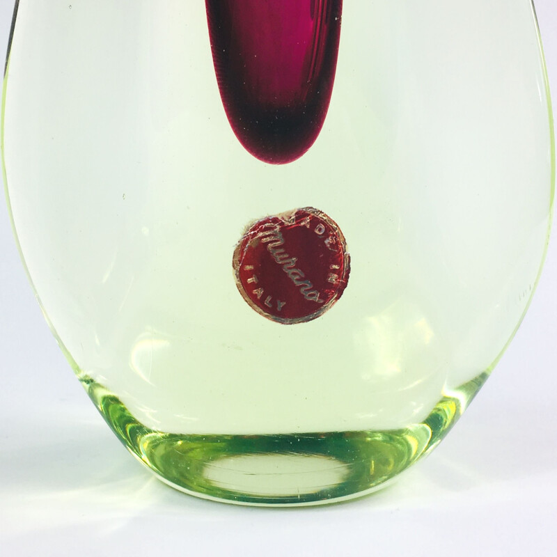 Vintage Murano Glass Vase by Flavio Poli for Seguso, 1960s