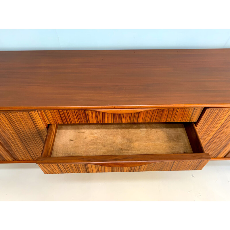 Vintage sideboard teak by Zebrano wood.