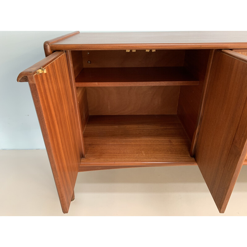 Vintage sideboard teak by Zebrano wood.