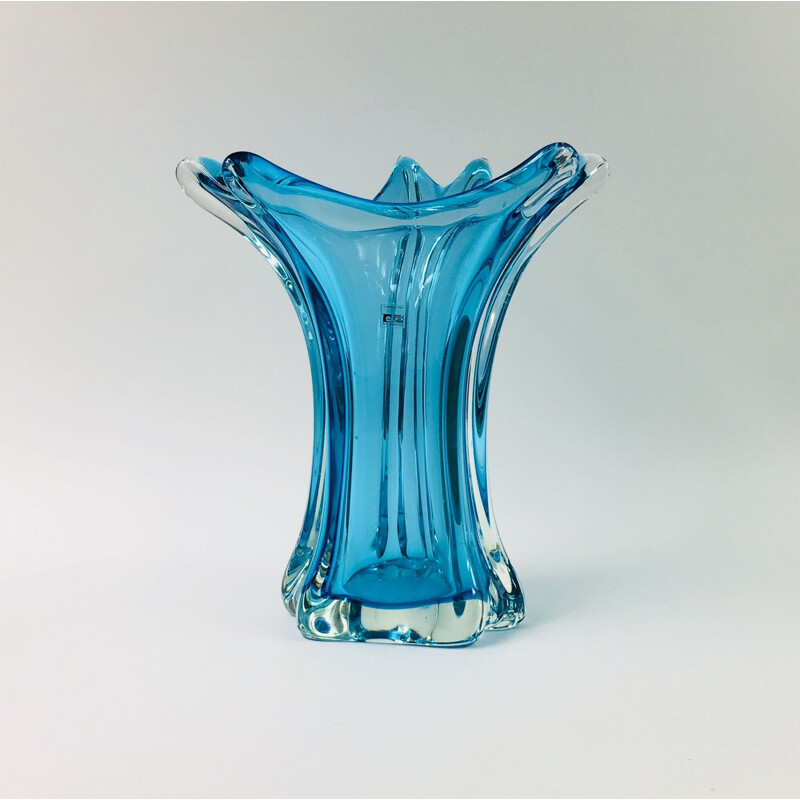 Vase Vintage en verre de Murano de Fratelli Toso 1950