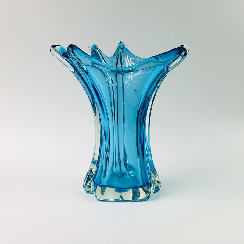 Vase Vintage en verre de Murano de Fratelli Toso 1950
