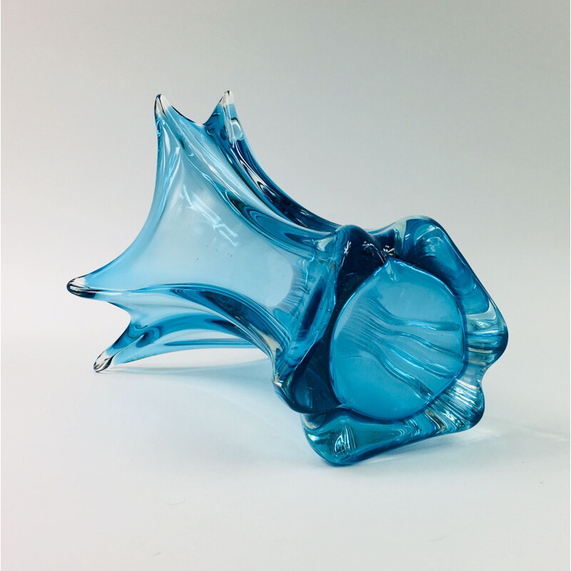 Vintage Murano Glass Vase from Fratelli Toso, 1950s