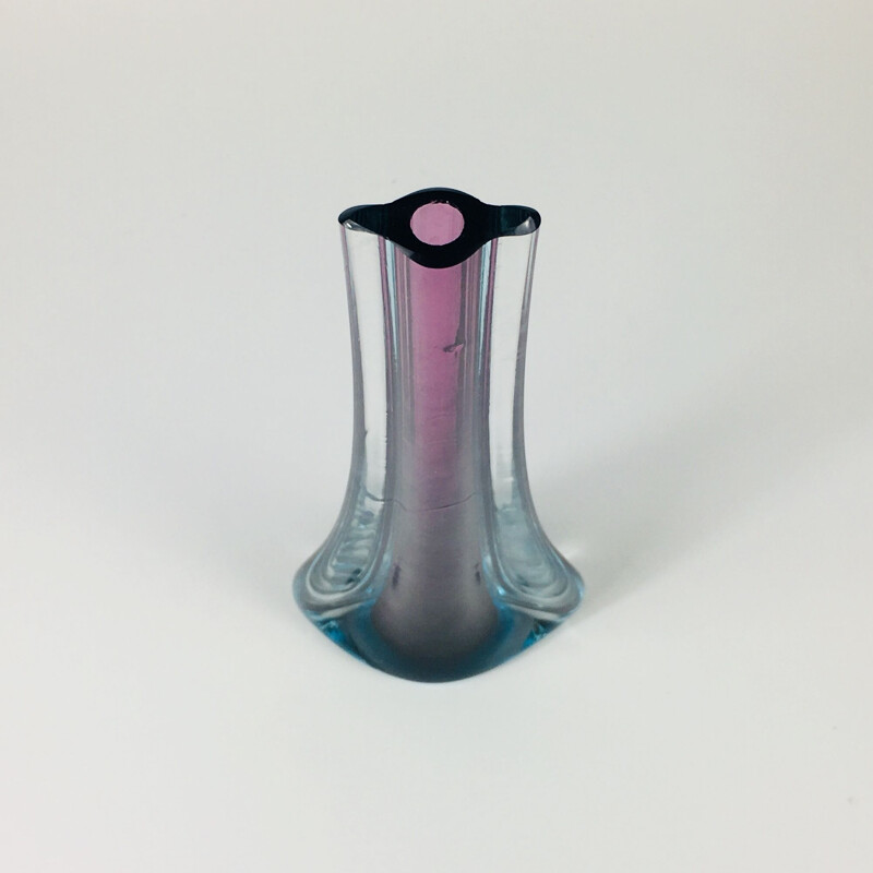 Vase Vintage en verre de Murano par Flavio Poli pour Seguso 1960