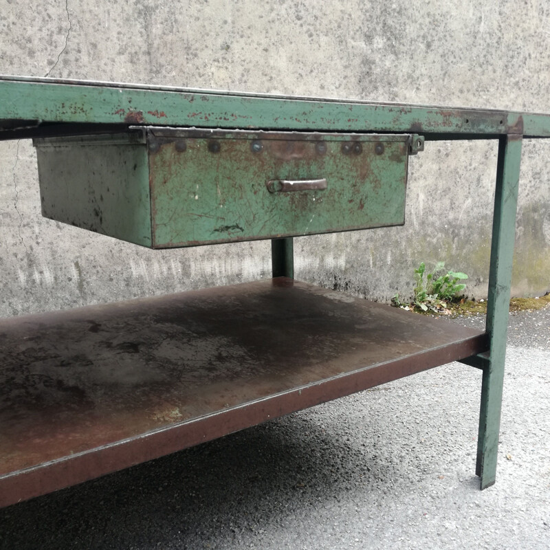 Vintage industrial workbench 