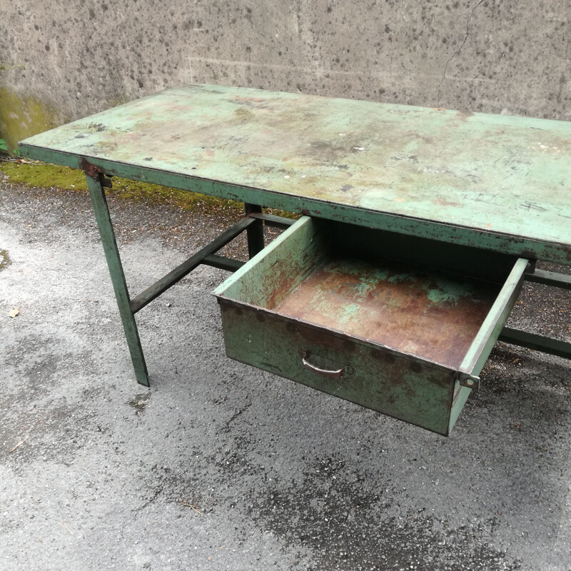 Vintage industrial workbench 