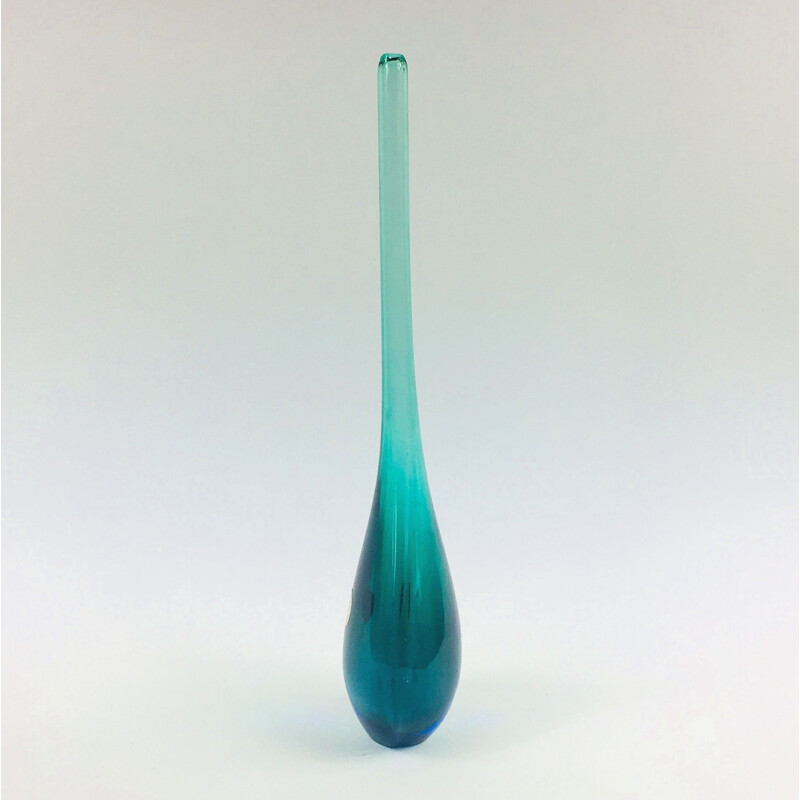 Vase Vintage en verre de Murano par Flavio Poli pour Seguso 1960