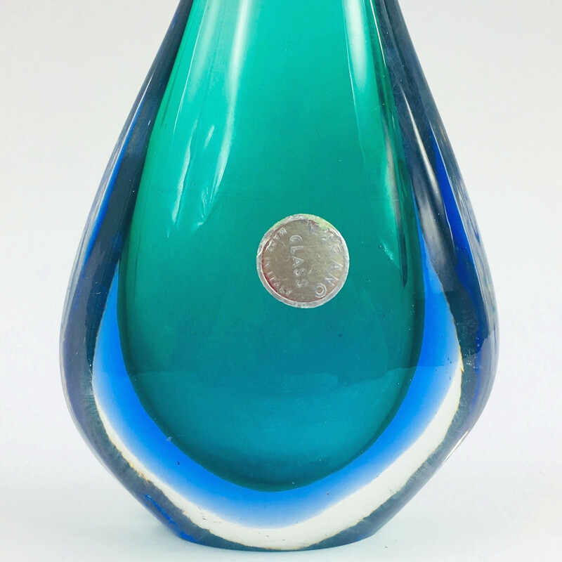 Vintage Murano Glass Vase by Flavio Poli for Seguso, 1960s