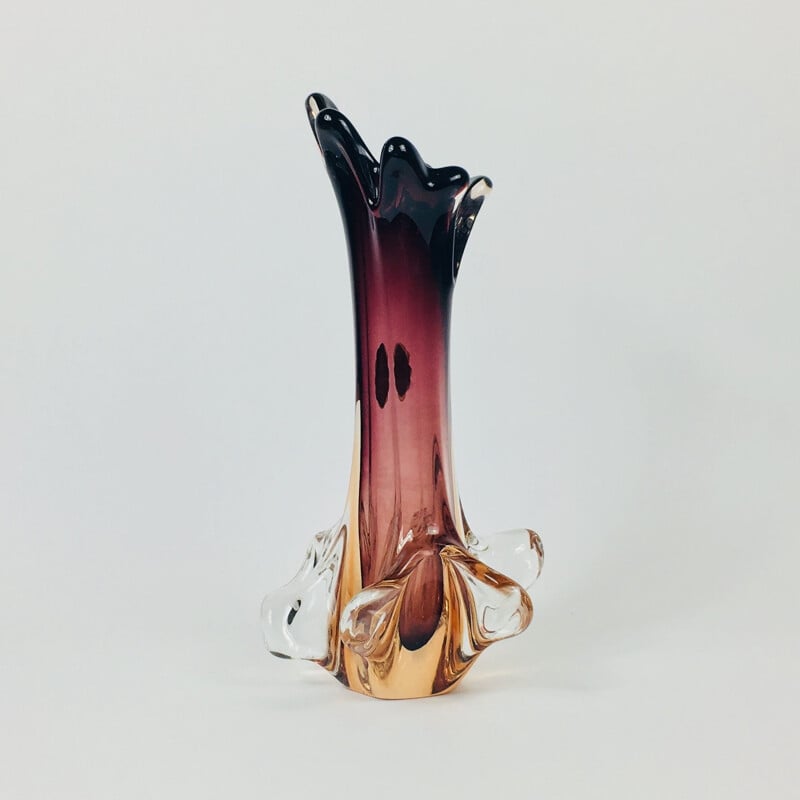 Vintage Murano Glass Vase from Fratelli Toso, 1960s