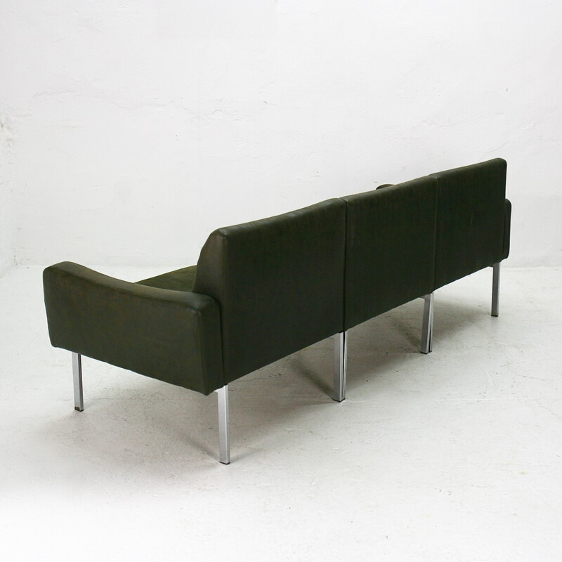 German modular greyish green 2 or 3-seater sofa - 1960s