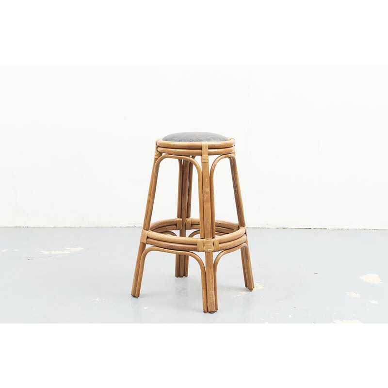 Vintage rattan bar stool