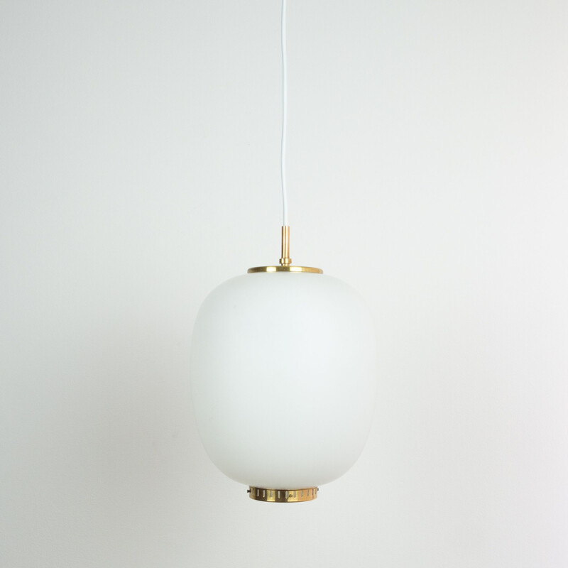 Vintage pendant lamp China by Bent Karlby, Lyfa,Danish 1940s