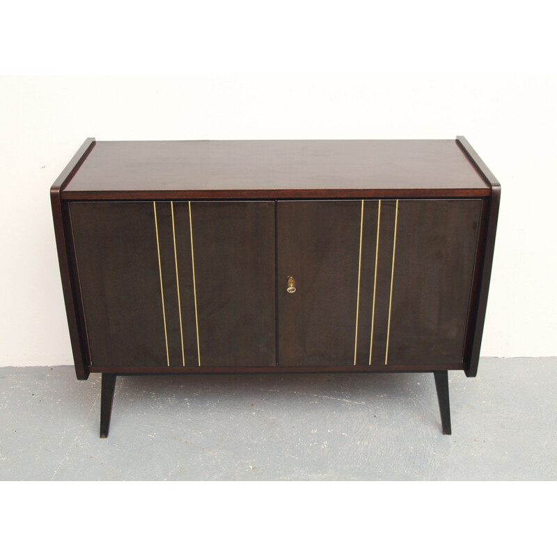 Vintage sideboard in glossy mahogany 1950s