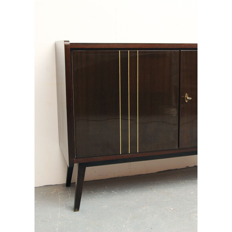 Vintage sideboard in glossy mahogany 1950s