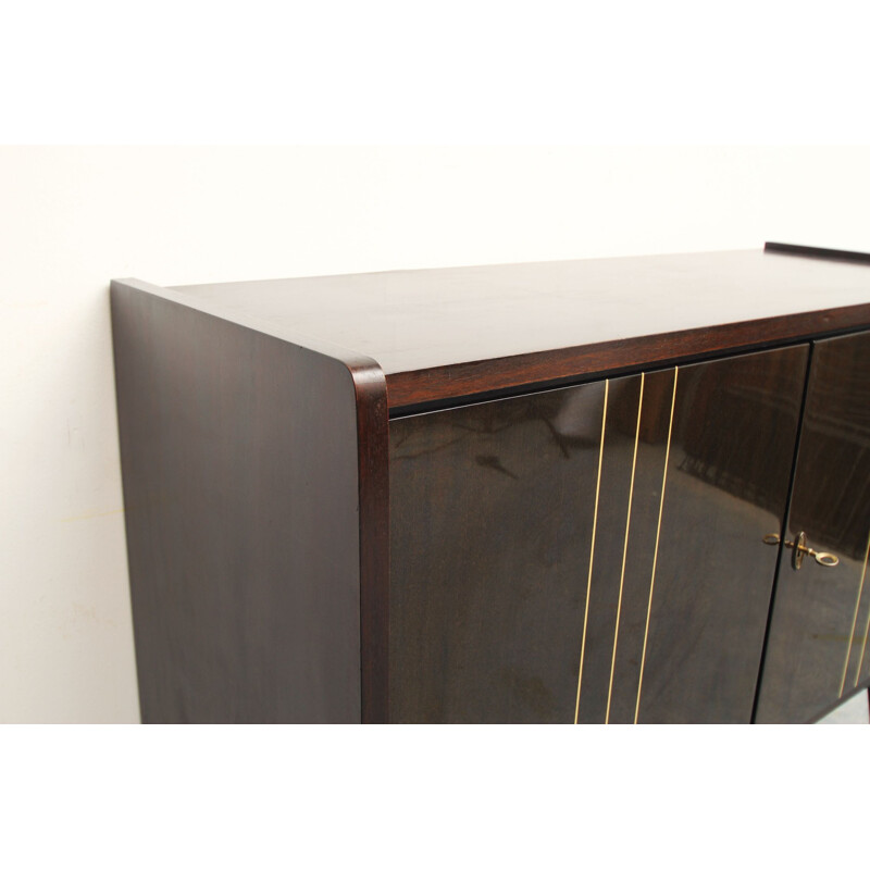 Vintage sideboard in glossy mahogany 1950s