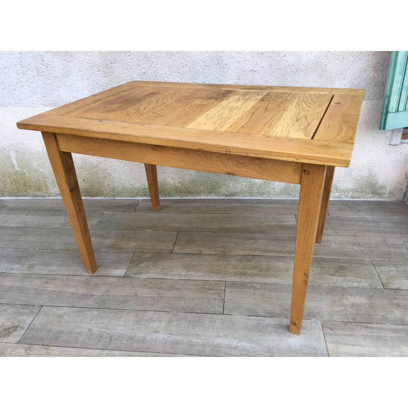 Vintage Solid Oak Farm Table